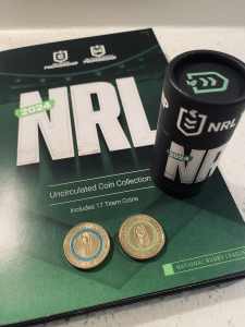2024 $2 NRL 17 coins set and two coloured coins