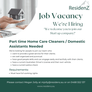Part-Time Home Care Cleaners / Domestic Assistance needed!!!