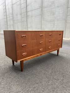 Mid century Parker Nordic drawers with matching mirror