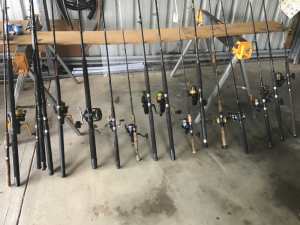Garage sale, mostly fishing gear