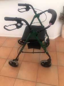 As New Mobility Walker with Seat, Basket, Good Wheels & Brakes