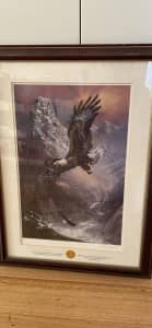 Framed Lithograph Save the Eagle Proud and Free Ted Blaylock