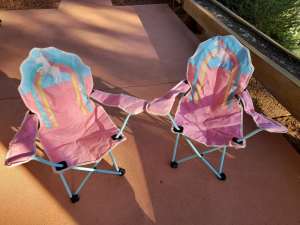 Kids camp chairs foldable Kmart x2