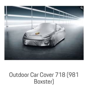 Original Porsche Boxster Outdoor Cover Silver