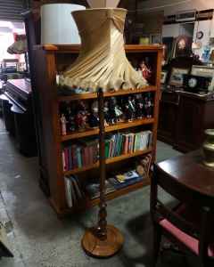 Impressive Vintage Wooden Standing Lamp