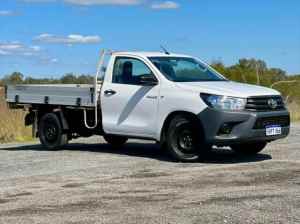 2016 Toyota Hilux TGN121R Workmate 4x2 White 5 Speed Manual Cab Chassis