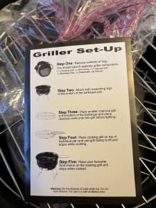 Portable griller - Whiteisland charcoal portable camp griller