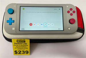 Nintendo Switch Lite (Zacian & Zamazenta Pokemon Edition) (w/ Case)