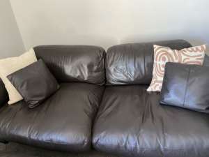 Harvey Norman leather couch two and three seater. Cost $6,000