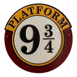 Harry Potter 9 3/4 Platform Sign Cast Iron 24cm - New
