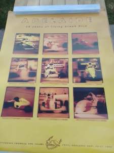 2 X 1994 ADELAIDE GRAND PRIX. 10 YEARS OF LIVING GRAND PRIX POSTERS.