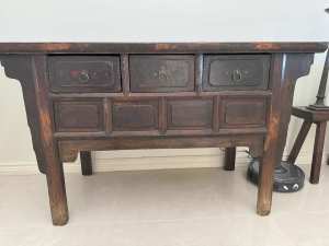 Antique Chinese Buffet/side chest with three draws