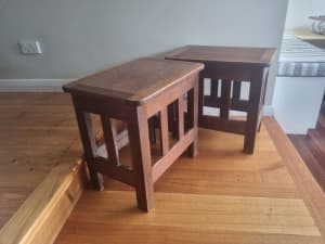 Side tables coffee tables pair arts and crafts