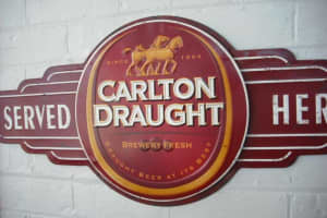 Carlton Draught sign mancave