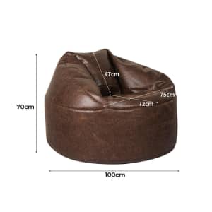 Marlow Bean Bag Chair Cover PU Indoor Home Game Lounger Seat Lazy Sofa