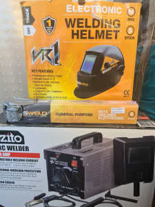 Ozito 140amp Arc Welder with Welding helmet and Welding rods