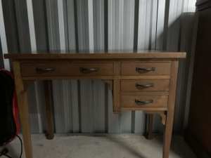 Solid Timber 4 Drawer Desk