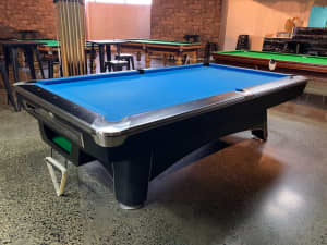 9ft Slate American 9 ball pool table - used - commercial quality