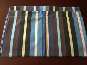 IKEA Elisabet Multicolour Striped Fabric 100% Cotton Extra Wide $20ea
