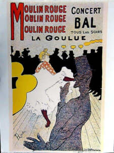 Art Nouveau HENRI DE TOULOUSE-LAUTREC Moulin Rouge Poster Art Print