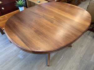 Blackwood dining table with four chairs