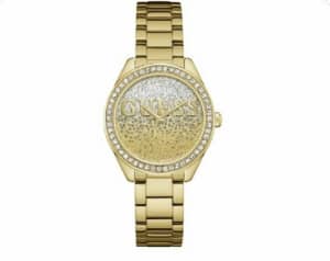 Guess Women’s Glitter Sparkle Gold Tone Watch
