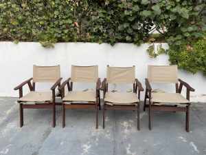 Outdoor jarrah chairs