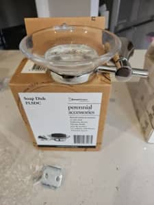 NEW IN BOX BATHROOM SOAP DISH/ HOLDERS CHROME DIFFERENT STYLES Craigmore Playford Area Preview