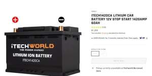 iTech Lithium Ion Car Battery BRAND NEW rrp $1200