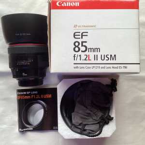 Canon EF 85mm F/1.2L || USM-MINT CONDITION with original package