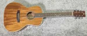 Artist Solid Mahogony Acoustic Electric Guitar As New with Hard Case