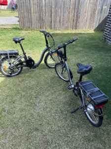Two foldable e-bikes