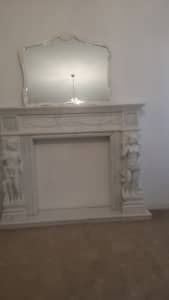 Mantelpiece ...solid carved marble. 