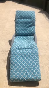 Sun lounger with fabric foam cover