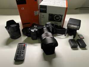 Sony A6000 Bundle: Camera, Two Lenses, External Flash