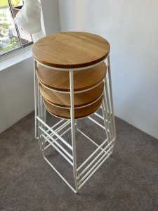Timber look bar stools