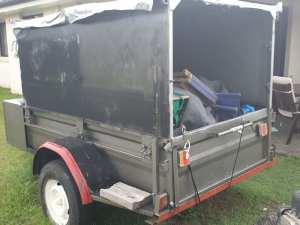 7X4 ENCLOSED TRAILER WITH HUGE TOOL BOXES