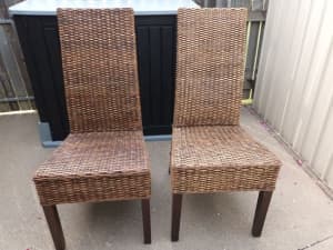 used wicker dining chairs