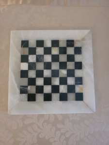 Small marble chess board. 
