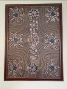 Large Aboriginal dot painting