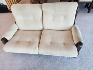 Antique Couches Set - 3 seater, 2 seater and arm chair