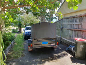 6x4 box trailer deep sided with canopy