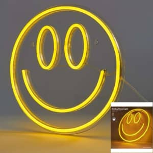 Smiley Face USB LED Neon Sign Light Wall Lights Art Decor Lamp