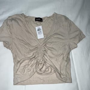 Nude crop top - size extra small