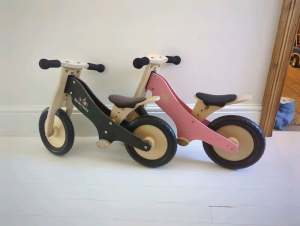 Kids wooden Stryder style bikes