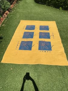 Yellow and Blue Carpet