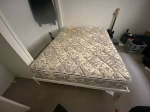 Queen size Bed frame and mattress