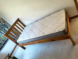 Wooden Single bed and mattress great condition 
