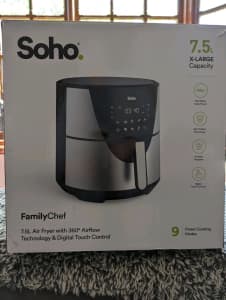 Soho 7.5litre Family Chef Air Fryer (New in box - never used)