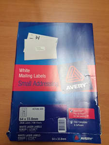 L7159 Avery laser labels mailing address labels opened